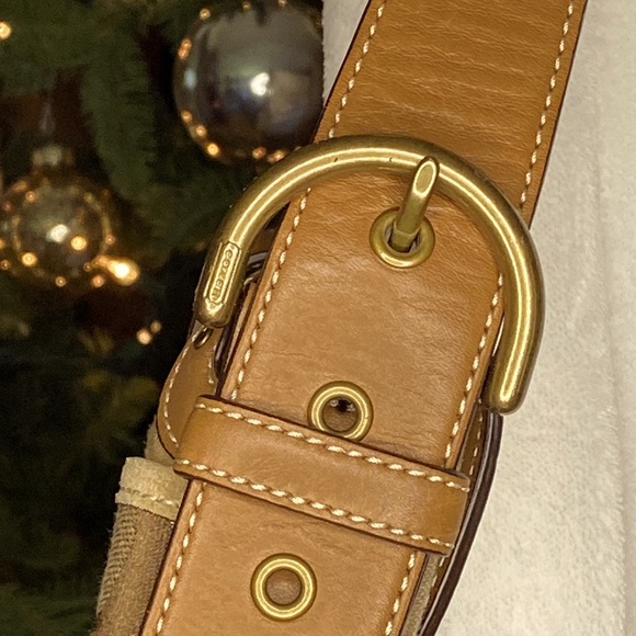 Coach suede and leather hobo purse - Picture 4 of 7